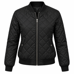 Chaqueta Bomber de Invierno para Mujer, Talla Grande, Cuello Alto, Secado Rápido y Transpirable, Hecha en Pakistán - Product Image 1