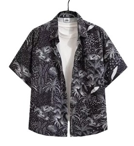 Camisa de manga corta con estampado floral para mujer, camisa holgada con botones y cuello vuelto, Top informal para primavera y verano - Product Image 5