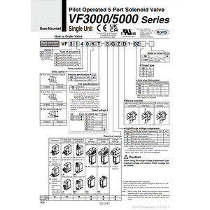 Produit de vanne de commande d'électrovanne VF3540-4DZ1-02 SMC Pneumatics - Product Image 2