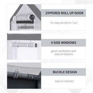 "Modern Mini Home Garden Poly <b>Greenhouse</b> Easy Assembly Steel <b>Plastic</b> Frame PVC Coated Galvanized Small Wood Metal Options" - Product Image 4