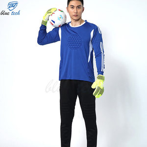 ชุดผู้รักษาประตูฟุตบอลคุณภาพสูง เสื้อเจอร์ซีย์พร้อมกางเกงบุฟองน้ำพิมพ์ลาย ป้องกันรังสียูวี แห้งเร็ว ชุดยูนิฟอร์มผู้รักษาประตูแบบกำหนดเองได้ - Product Image 2