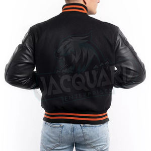 Chaqueta Varsity Vintage de Piel de Vaca de Alta Calidad, Resistente al Viento, para Hombre, Invierno, Mangas Largas, Transpirable, de Secado Rápido, Servicio OEM, Tallas Grandes - Product Image 4
