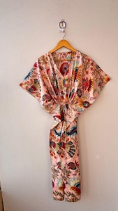 Kaftan en coton, dernière mode, robe décontractée pour grandes tailles, taille naturelle, kaftan indien fait main en coton, vêtements d'été, tenue de soirée - Product Image 3