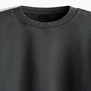 Sweat-shirt à col rond et épaules tombantes en molleton 100 % coton pour homme et femme, style streetwear, coupe oversize, vente en gros, OEM - Product Image 6