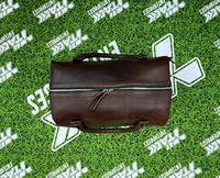 Bolso tote de cuero transpirable ecológico unisex personalizado con logotipo, bolso de viaje 100% cuero