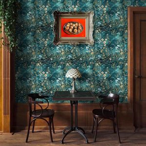 Carta da Parati Floreale Autoadesiva Botanica 43cm x 300cm, Carta Adesiva Verde con Fiori per Decorazione Camera da Letto - Product Image 2