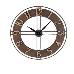 Customized Style Round <b>Metal</b> Wall <b>Clock</b> Quartz Analog Silent Gifting Use Living Room Office Decoration Use Wall <b>Clock</b> - Product Image 2