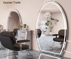 Miroir mural moderne en verre rétroéclairé par LED, de forme irrégulière, avec interrupteur tactile, pour salon, chambre et décoration intérieure de luxe - Product Image 1