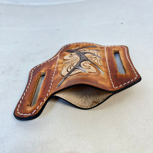 Hot-Selling Wholesale 2025 RTS Hand <b>Tooled</b> <b>Leather</b> Knife Sheath for <b>Belts</b> Premium Quality Luxury Genuine <b>Leather</b> Knife Covers - Product Image 6