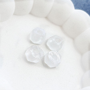 Crystal Quartz 12mm Raw Rough Gemstone <b>Bead</b> <b>Large</b> Hole 4mm Drilled Natural Stone Nugget DIY Wholesale Jewelry Making - Product Image 5