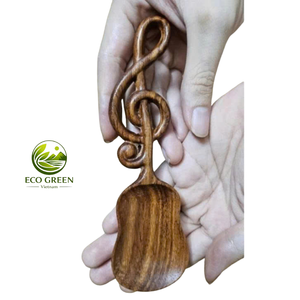 Cuchara de Madera Natural con Notas Musicales para Decoración Artística, Manualidades, Regalo Ecológico, Proveedor Mayorista de Vietnam - Product Image 3