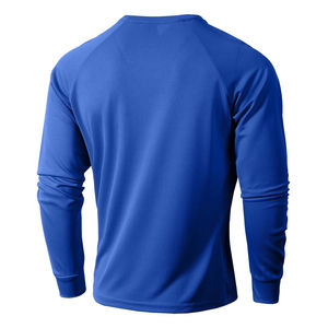 Chemises de sport pour hommes de haute qualité, personnalisées, à compression, couleur unie, manches longues, respirantes, anti-humidité, séchage rapide - Product Image 2