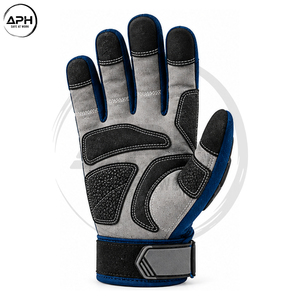 Guantes de Trabajo Industriales Azul Grisáceo, con Protección Completa en los Dedos y Nudillos, Palma Reforzada, Cierre Ajustable en la Muñeca, Guantes de Trabajo Personalizados - Product Image 3