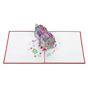 Tarjeta Pop-up 3D Sweet Love, la Más Vendida, Personalizada y Hecha a Mano, Estilo Hada Vietnamita, Impresión Offset, Corazón de Amor, Viet-craft - Product Image 3