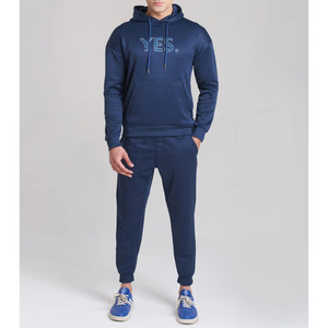Performance Hooded Casual Solid Pullover Tracksuit Set for Training Wear by Professional Clothing Producers - Product Image 4