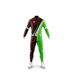 Tenue de sport personnalisée de qualité supérieure, respirante et anti-humidité, imprimée par sublimation numérique, uniforme de baseball à motif droit, modèle quatre - Product Image 1