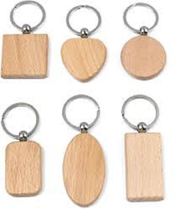 Porte-clés vierge personnalisé en cuir, PVC ou bois, populaire, gravable au laser avec nom, ou imprimable avec logo sur mesure - Product Image 5