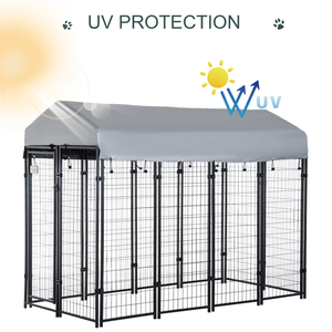 Cuccia per Cani con Opzioni di Gabbie Grandi e Piccole, Trasportino in Metallo e Ferro per Animali Domestici, Cuccia XL per Gatti e Animali Domestici, Imballaggio in Scatola con Vassoio in Legno - Product Image 2