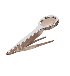 Stainless Steel Straight Tip Precision Modern Eyebrow Tweezers with Magnifying Glass for Hair <b>Removal</b> Multi-Function Beauty <b>Tool</b> - Product Image 4