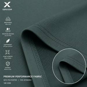 Ensemble T-shirt et short X-Men à manches courtes, séchage rapide, tricoté, tenue sportive d'été, noir et vert, article tendance, OEM/ODM, logo X - Product Image 3