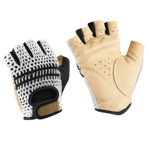 Gants de musculation en cuir à demi-doigts antidérapants avec lacets et logo personnalisé pour cyclistes – Prix raisonnable - Product Image 3