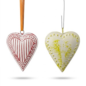 Premium Metal <b>Christmas</b> Hanging Ornament With Elegant Heart Design For Holiday Tree Decoration Home Office And <b>Gift</b> Giving - Product Image 1