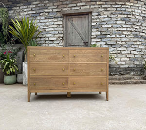 Juego de dormitorio estilo rústico francés, mesa de comedor de madera antigua, madera maciza de roble, nogal, aliso, acacia y pino de Vietnam. - Product Image 5