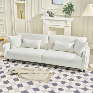 Divano in velluto orsacchiotto da 97 pollici per salotti camere da letto sale di ricevimento uffici appartamenti mobili versatili per qualsiasi spazio abitativo - Product Image 3