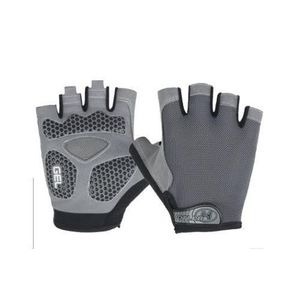 Workout Weight Lifting Gloves for Unisex with Wrist <b>Straps</b> Half <b>Finger</b> Nylon Size L Grip Full Palm Protector - Product Image 3