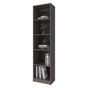 Open Storage Stained <b>Walnut</b> <b>Bookcase</b> with 5 Shelves - Product Image 3