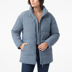 Veste d'hiver matelassée pour femme, vente en gros, manches longues, chaude, respirante, isolée, design personnalisé, tendance - Product Image 1