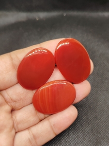 Natural Red Onyx Coffin Shape Gemstone Flat Back Calibrated Teardrop Shape Wholesale cabochon - Product Image 5