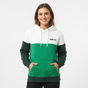 Sweat-shirt à capuche décontracté pour femme, trois tons, blocs de couleur, manches longues, avec poche kangourou, vente en gros - Product Image 4