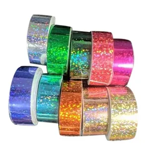Wholesale Waterproof Holographic Reflective Tape Multi Color Rainbow Laser Adhesive Tape for Craft DIY <b>Scrapbooking</b> Bulk Supply - Product Image 1