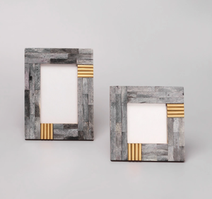 Luxury Handmade Bone Resin Inlay <b>Photo</b> <b>Frame</b> for Back Modern Minimalist Design Customizable Decorative Tabletop Home - Product Image 6