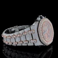 Herren Luxus-Armbanduhr mit Quadratischem Zifferblatt, Diamantbesetzten Zeigern, Analogem Quarzwerk, 41mm Gehäuse und Faltschließe