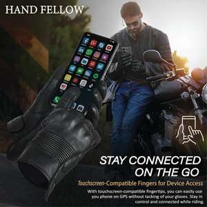 Custom Design Unisex Leather Summer <b>Cycling</b> Motocross <b>Gloves</b>-<b>Waterproof</b> Full Finger Adjustable Strap Heavy-Duty Protective - Product Image 5