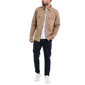 Men's Spandex/Nylon Jumbo Corduroy Turn-<b>down</b> Collar Single Breasted Button-Up Breathable Sustainable Anti-pilling Shacket Coat - Product Image 4