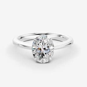 Classic Oval Solitaire <b>Ring</b> in 18K Rose Gold Lab Grown Diamond <b>Ring</b> For Women Bezel Set Luxury Wedding <b>Engagement</b> <b>Ring</b> For Her - Product Image 3