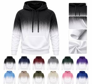เสื้อฮู้ดผู้ชายไล่เฉดสี แขนยาวทรงปกติ สวมใส่สบาย ทรงพอดีตัว เหมาะสำหรับฤดูหนาว มีกระเป๋าหน้า ลายพิมพ์แบบซับลิเมชั่น ผ้าฟลีซ - Product Image 6