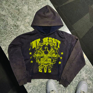 Sweat à capuche zippé Y2K personnalisé en coton 100% lavé, coupe régulière, respirant, écologique, style streetwear, OEM ODM, pour l'hiver - Product Image 1