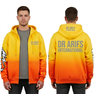 OEM Custom Logo 100% Cotton Winter Hoodie for <b>Men</b> Women Casual Streetwear Pullover with Digital Printing and Embroidery - Product Image 5