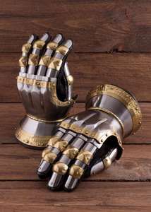 Premium Medieval Plate <b>Gloves</b> with Antique Style Appearance for Home Decor Collector Display Theater Productions and Exhibitions - Product Image 2