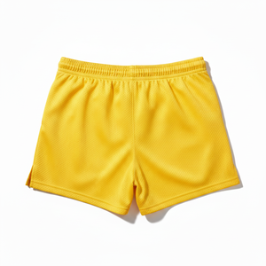 Shorts Vibrantes de Color Amarillo Intenso Pantalones Cortos Casuales para Hombre de Lona Transpirable de Alta Calidad, de Secado Rápido y con Máximo Flujo de Aire - Product Image 3