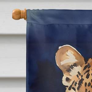 Pancarta decorativa de leopardo grande para patio, Bandera de Casa de poliéster Multicolor con poste de manga para porche y arte colgante de pared - Product Image 3