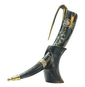 Auténtico Medieval Inspirado 650ml Copa vikinga natural Cuerno para beber Ecológico Pulido Decoración de fiesta en casa para el hombre del novio - Product Image 1