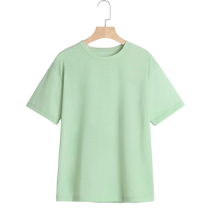 100% Cotton Custom Printed Unisex Short Sleeve Fitness T-<b>Shirt</b> in Solid Pattern Embroidered Collar Street Style Blank Promotions - Product Image 4