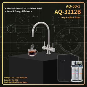 AQUATEK AQ-3212B Hot Ambient <b>Filtered</b> Under Counter Water Dispenser 316L Stainless Steel Electric Household <b>RO</b> system AQ-50-1 - Product Image 1