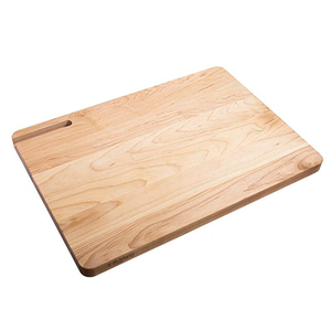 Planche à découper en bois artisanale, couleur marron naturel, bloc de découpe rectangulaire, planche de préparation alimentaire pour la cuisine, pour le fromage, le pain, utilisation de haute qualité - Product Image 1