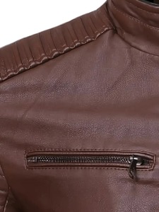 <b>Men</b> <b>Leather</b> <b>Jacket</b> with Soft Lining and Premium Outer Finish for Stylish Wear - Product Image 4